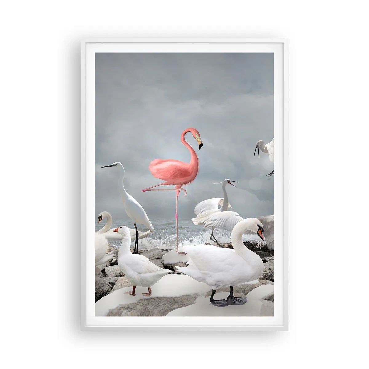 Plakát v bílém rámu - Kde jsem se tu vzal? - 70x100 cm