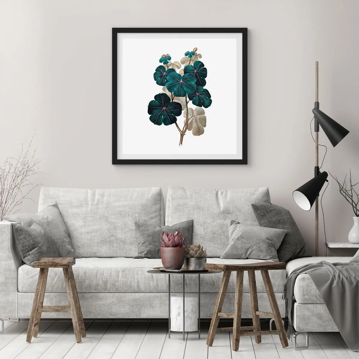 Plakát v černém rámu - Ze starého herbáře - 50x50 cm