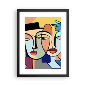 Plakát v černém rámu - Picassovo randez vous - 30x40 cm