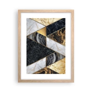 Plakát v rámu světlý dub - Kámen vedle kamene - 30x40 cm