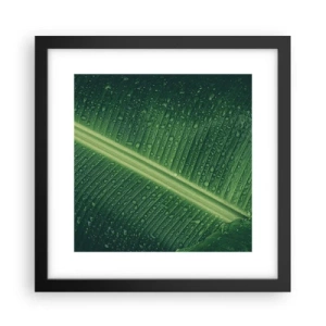 Plakát v černém rámu - Struktura zelené - 30x30 cm