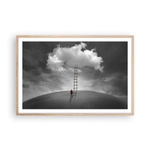 Plakát v rámu světlý dub - Všechno je možné - 91x61 cm