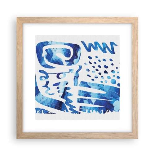 Plakát v rámu světlý dub - Zpět ke kořenům - 30x30 cm