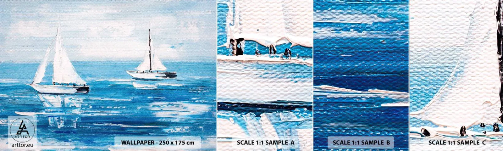 Fototapeta Vzorek Standard Eco - S přítelem po boku - Krajina, Plachetnice, Námořní - 100x30 cm