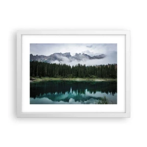 Plakát v bílém rámu - Tiše, tiše, neprobuďme spící vodu…. - 40x30 cm