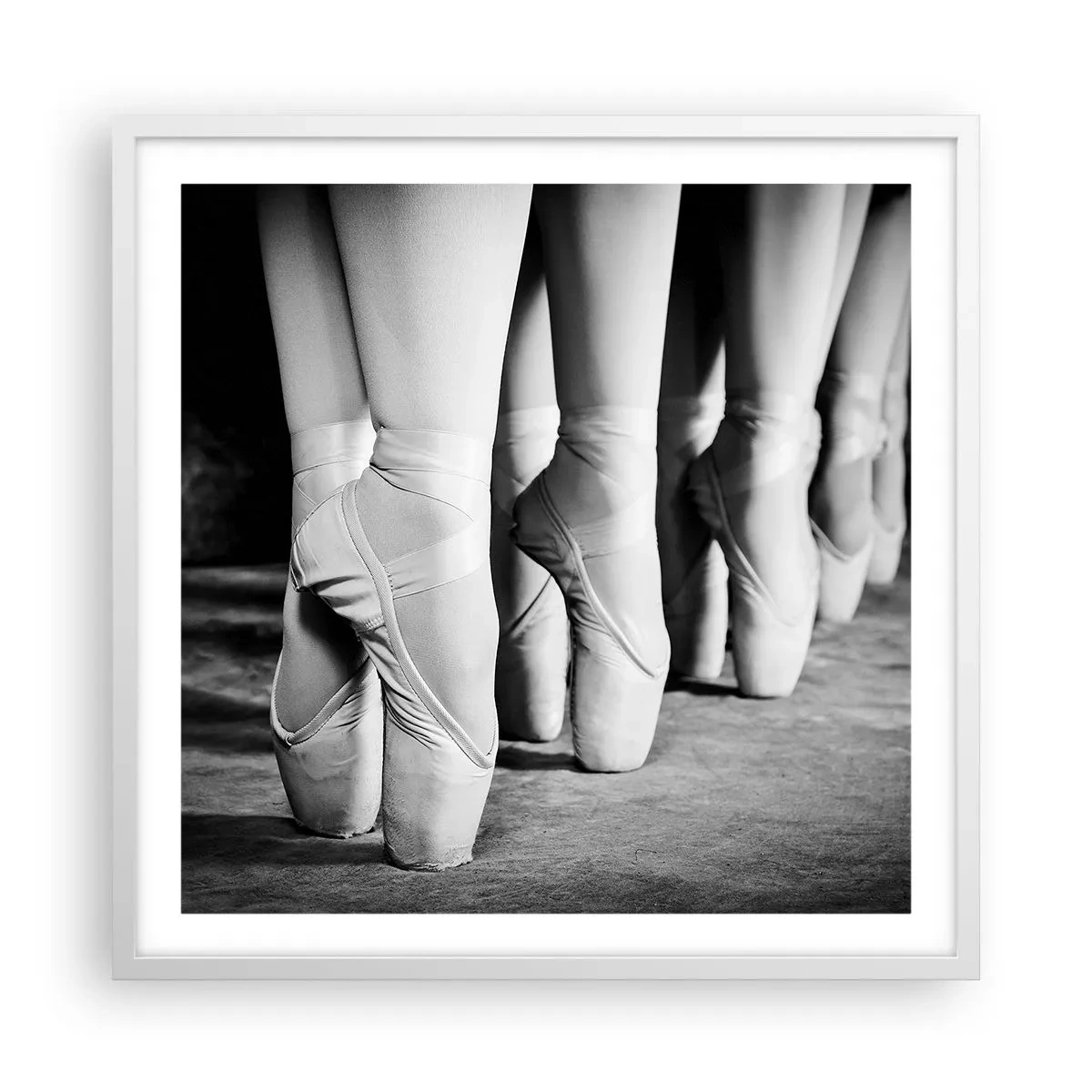 Plakát v bílém rámu - Společně, lehce - 60x60 cm