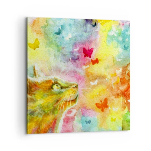 Obraz na plátně - Vymýšlí nesmysly v kočičím ráji - 60x60 cm