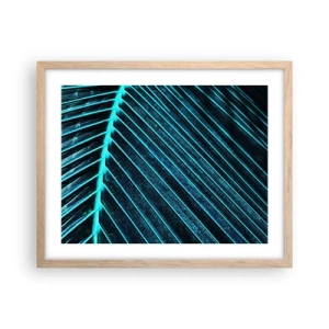 Plakát v rámu světlý dub - Textura zeleně - 50x40 cm