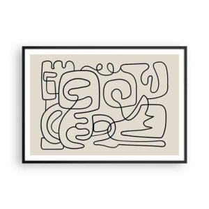 Plakát v černém rámu - Podle stopy - 100x70 cm