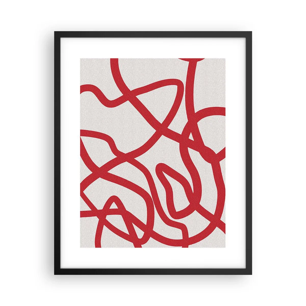 Plakát v černém rámu - Červené na bílém - 40x50 cm