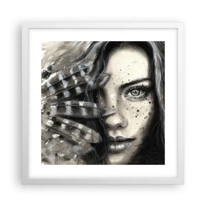 Plakát v bílém rámu - Divoká krása - 40x40 cm