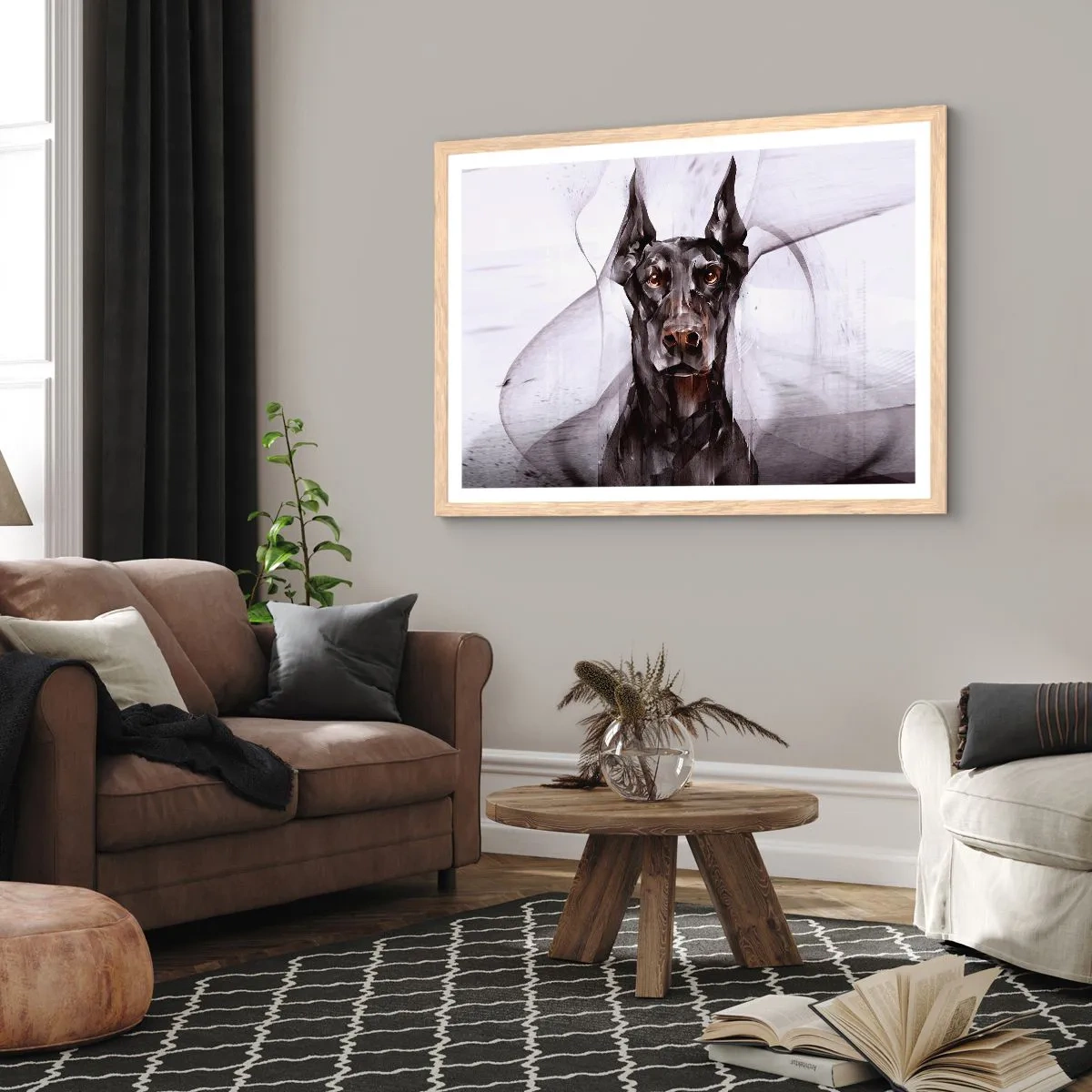 Plakát v rámu světlý dub - Z urozeného rodu - 100x70 cm