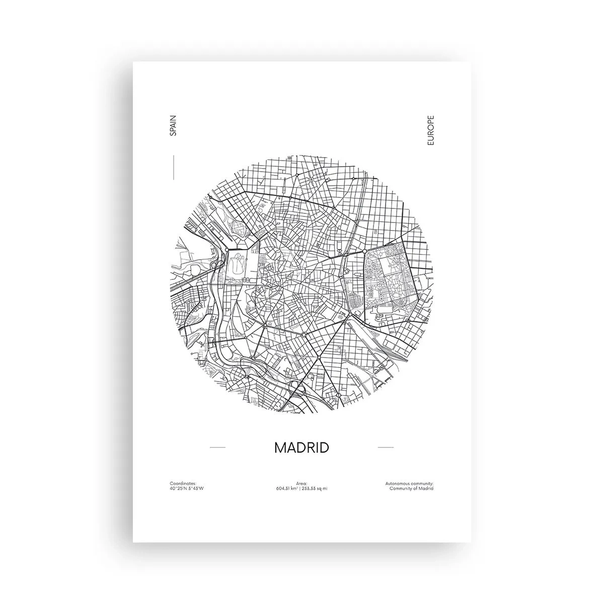 Plakát - Anatomie Madridu - 70x100 cm