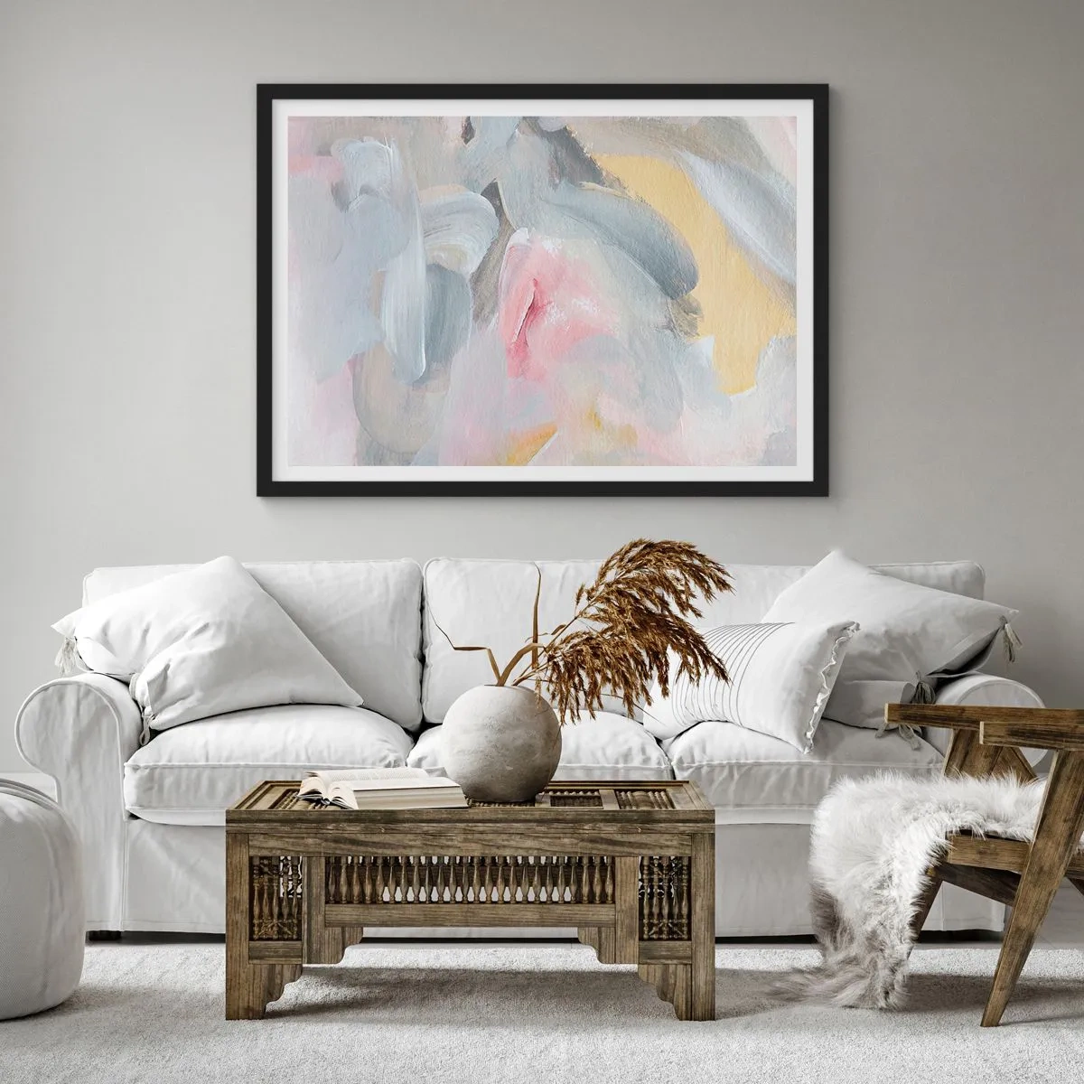 Plakát v černém rámu - V pastelovém světě - 70x50 cm