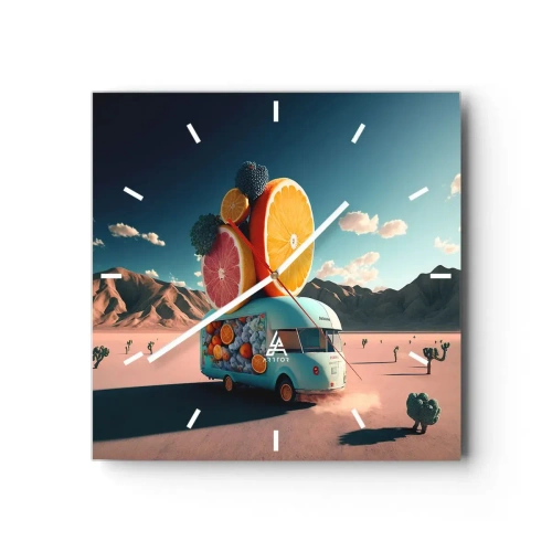 Nástěnné hodiny - Chuť prázdnin - 30x30 cm