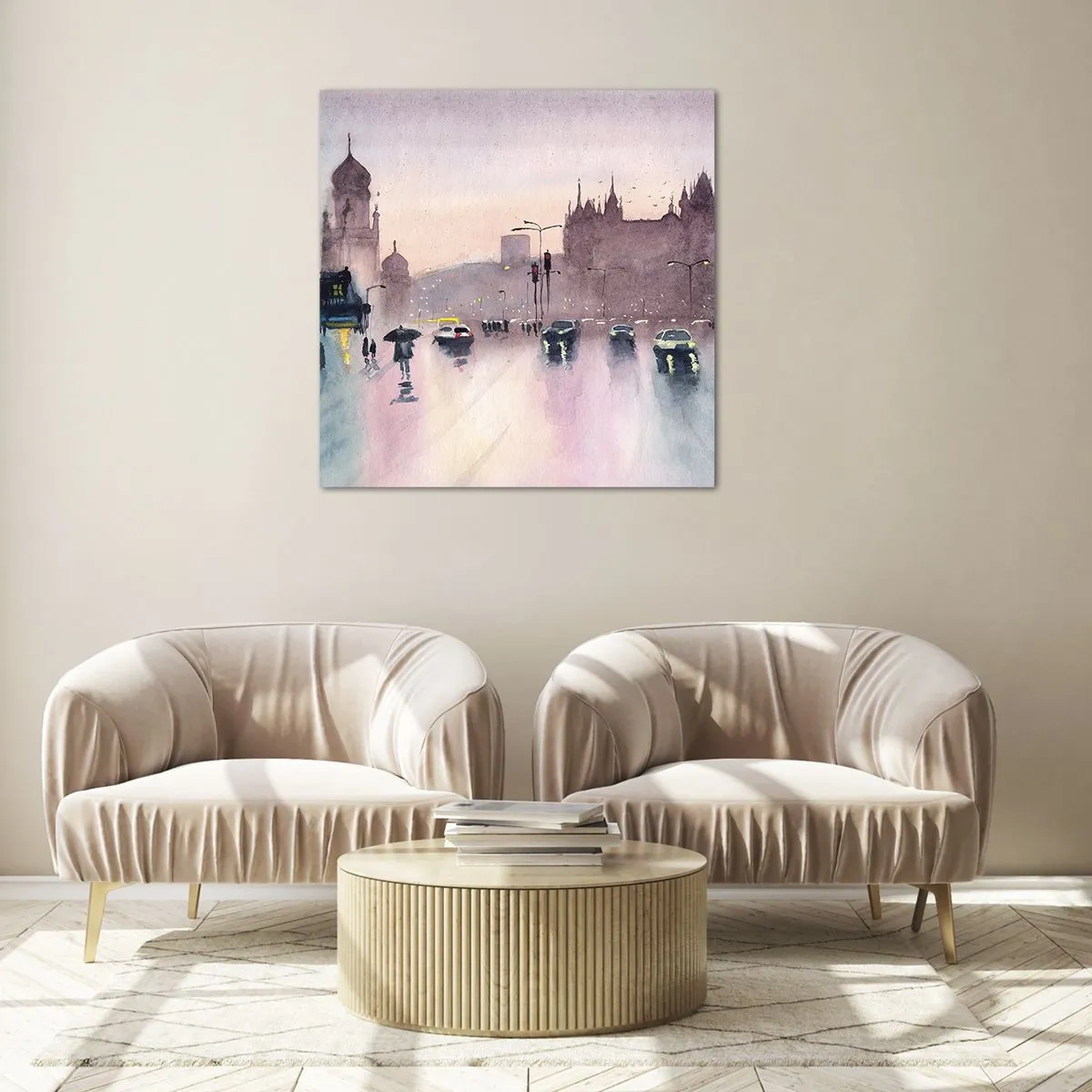 Obraz na skle - V deštivém oparu - 70x70 cm