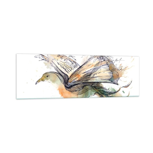 Obraz na skle - Na křídlech poezie - 160x50 cm