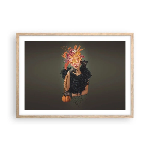 Plakát v rámu světlý dub - Kouzlo čarodějnice - 70x50 cm