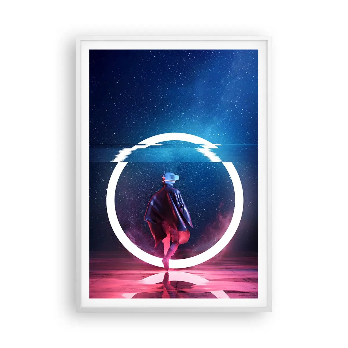 Plakát v bílém rámu - Mezi světy - 70x100 cm