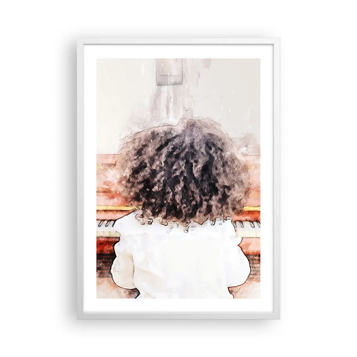 Plakát v bílém rámu - V novém světě - 50x70 cm