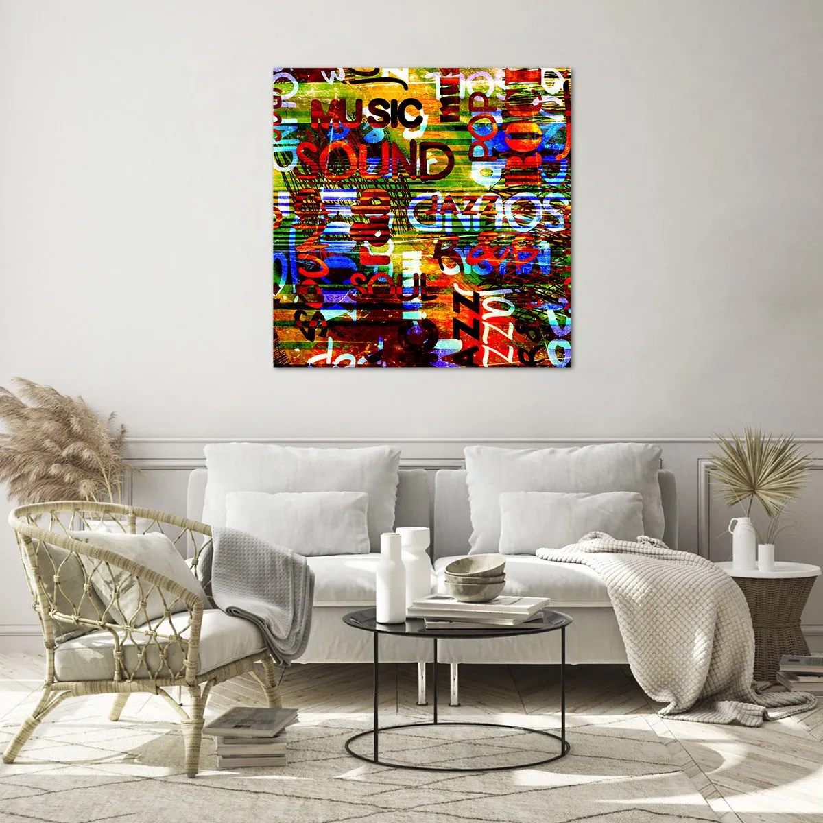 Obraz na skle - Všechny barvy zvuku - 70x70 cm