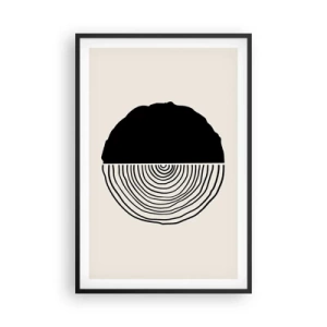Plakát v černém rámu - Půl na půl - 61x91 cm