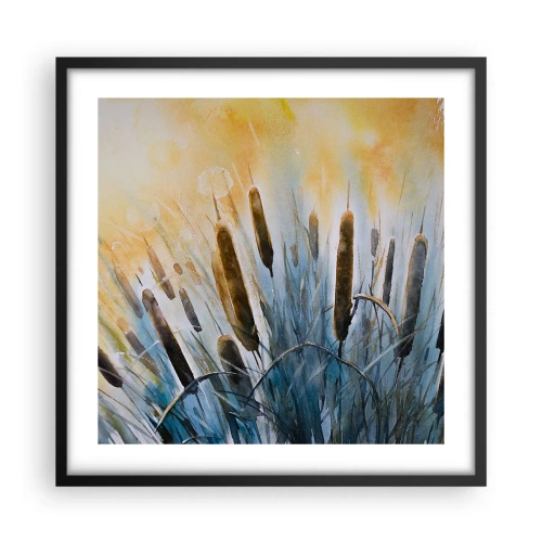 Plakát v černém rámu - Chlad vody, žár slunce - 50x50 cm