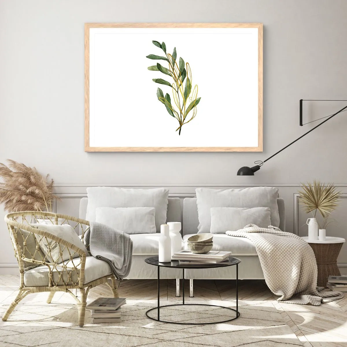 Plakát v rámu světlý dub - Vše, co je dobré - 100x70 cm