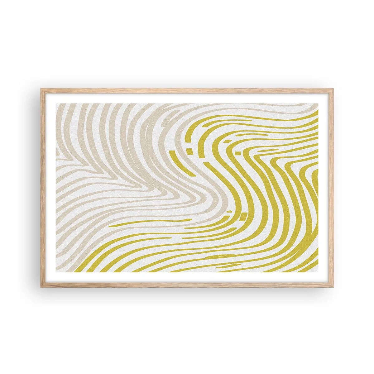 Plakát v rámu světlý dub - Kompozice s mírným ohybem - 91x61 cm