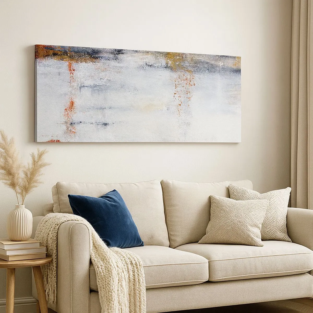 Obraz na plátně - Za závojem vzduchu - 100x40 cm