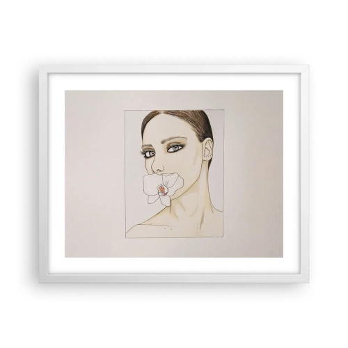 Plakát v bílém rámu - Symbol elegance a krásy - 50x40 cm