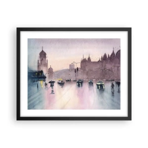 Plakát v černém rámu - V deštivém oparu - 50x40 cm