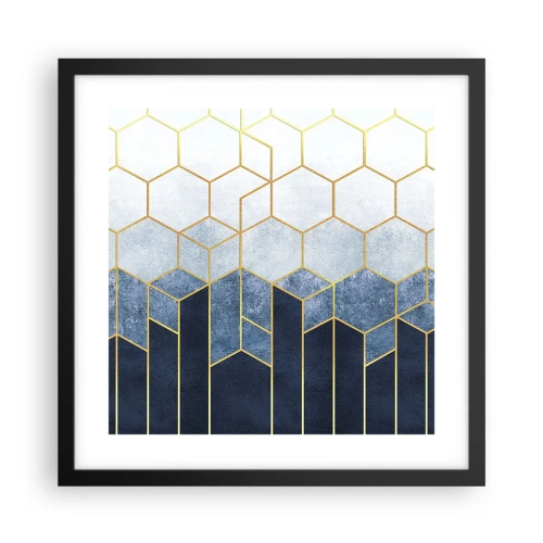 Plakát v černém rámu - Kompozice v synkopickém rytmu - 40x40 cm