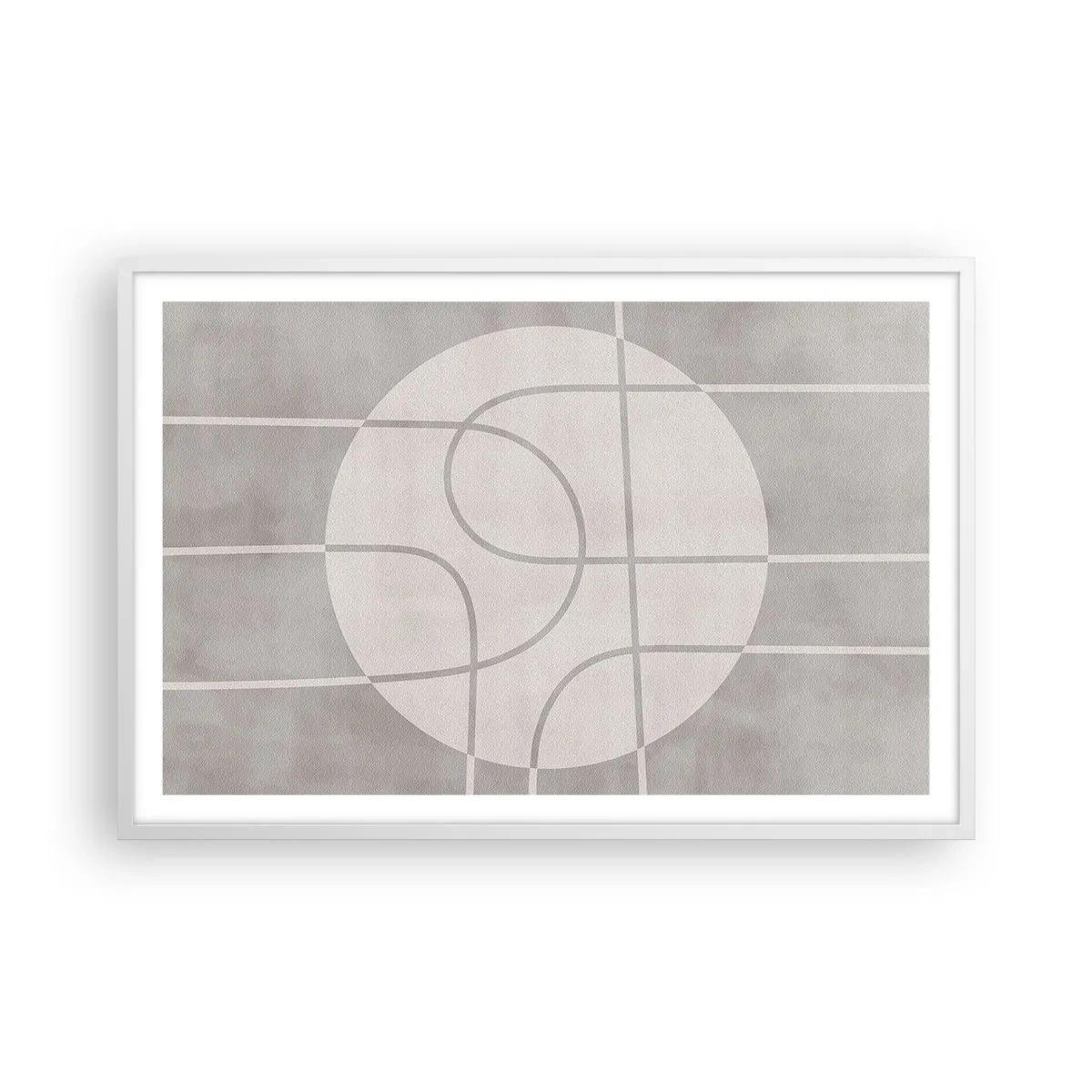Plakát v bílém rámu - Kruhově a přímo - 91x61 cm