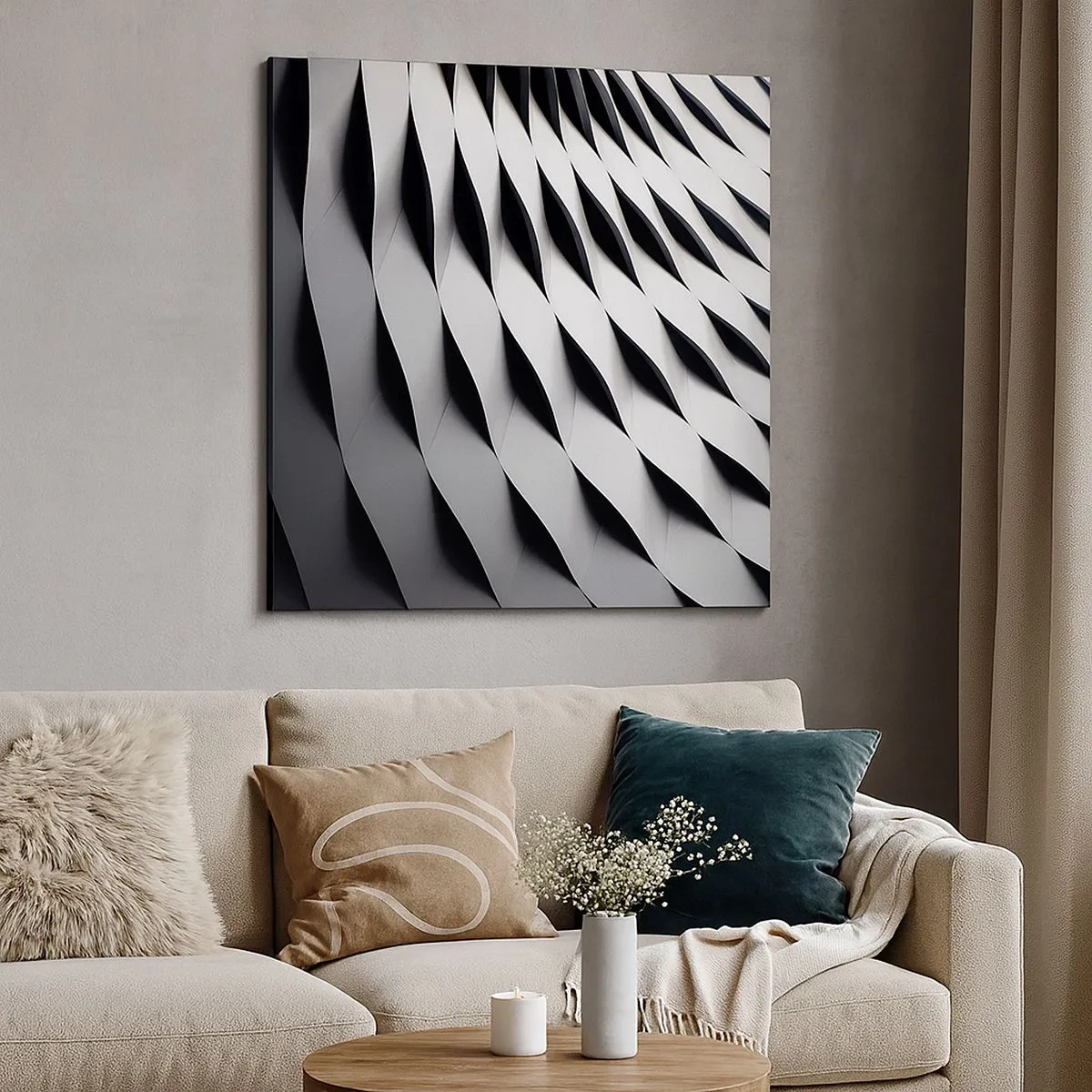 Obraz na plátně - Na hladině vln - 30x30 cm