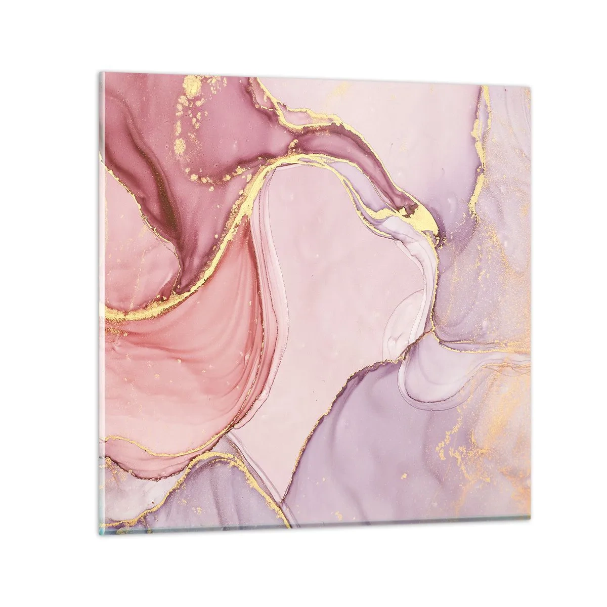 Obraz na skle - Mazlení barev - 60x60 cm