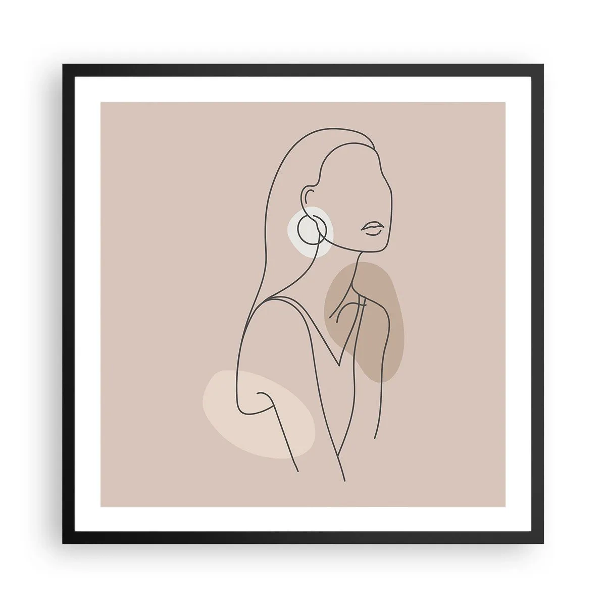Plakát v černém rámu - Dívčí ikona - 60x60 cm