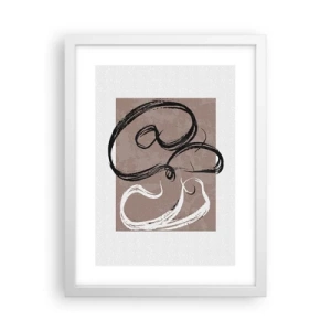 Plakát v bílém rámu - Kompozice – hledání úplnosti - 30x40 cm