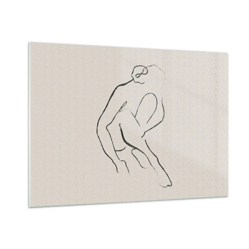 Obraz na skle - Intimní skica - 100x70 cm