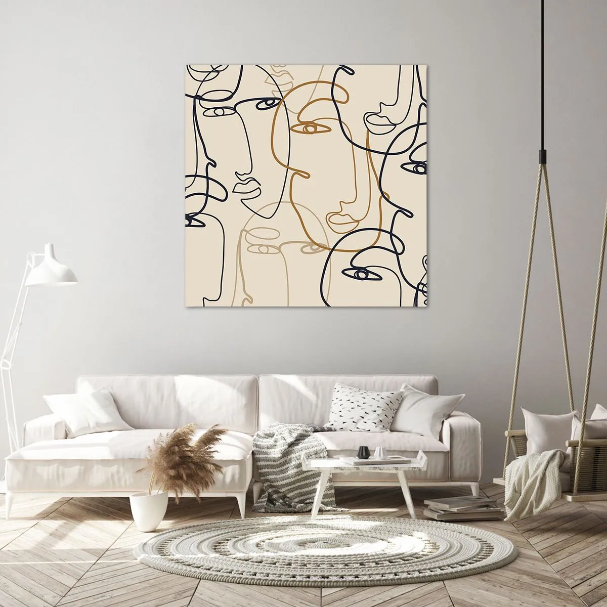 Obraz na plátně - Portrét znásobený - 70x70 cm