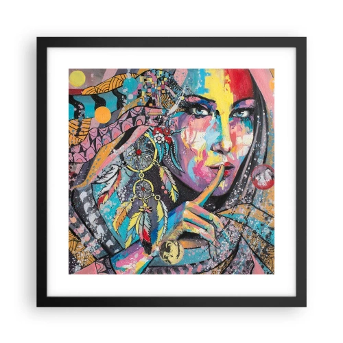 Plakát v černém rámu - Mlč, než pochopíš - 40x40 cm