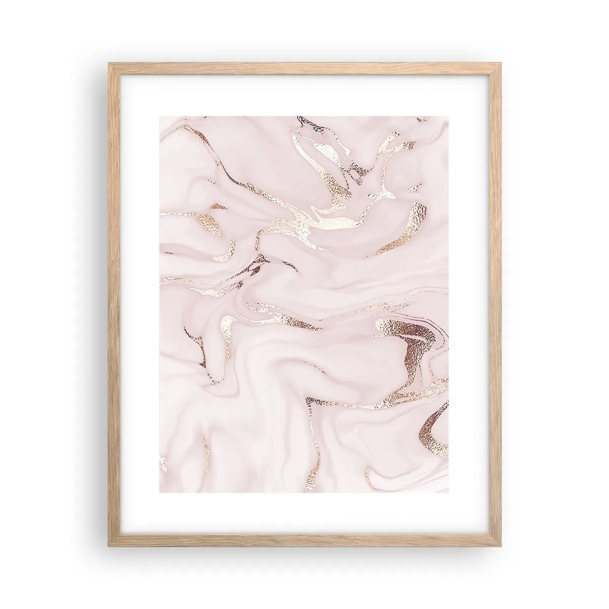 Plakát v rámu světlý dub - V růžovém šílenství - 40x50 cm