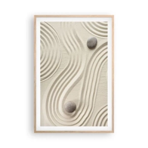 Plakát v rámu světlý dub - Dotek tepla - 61x91 cm