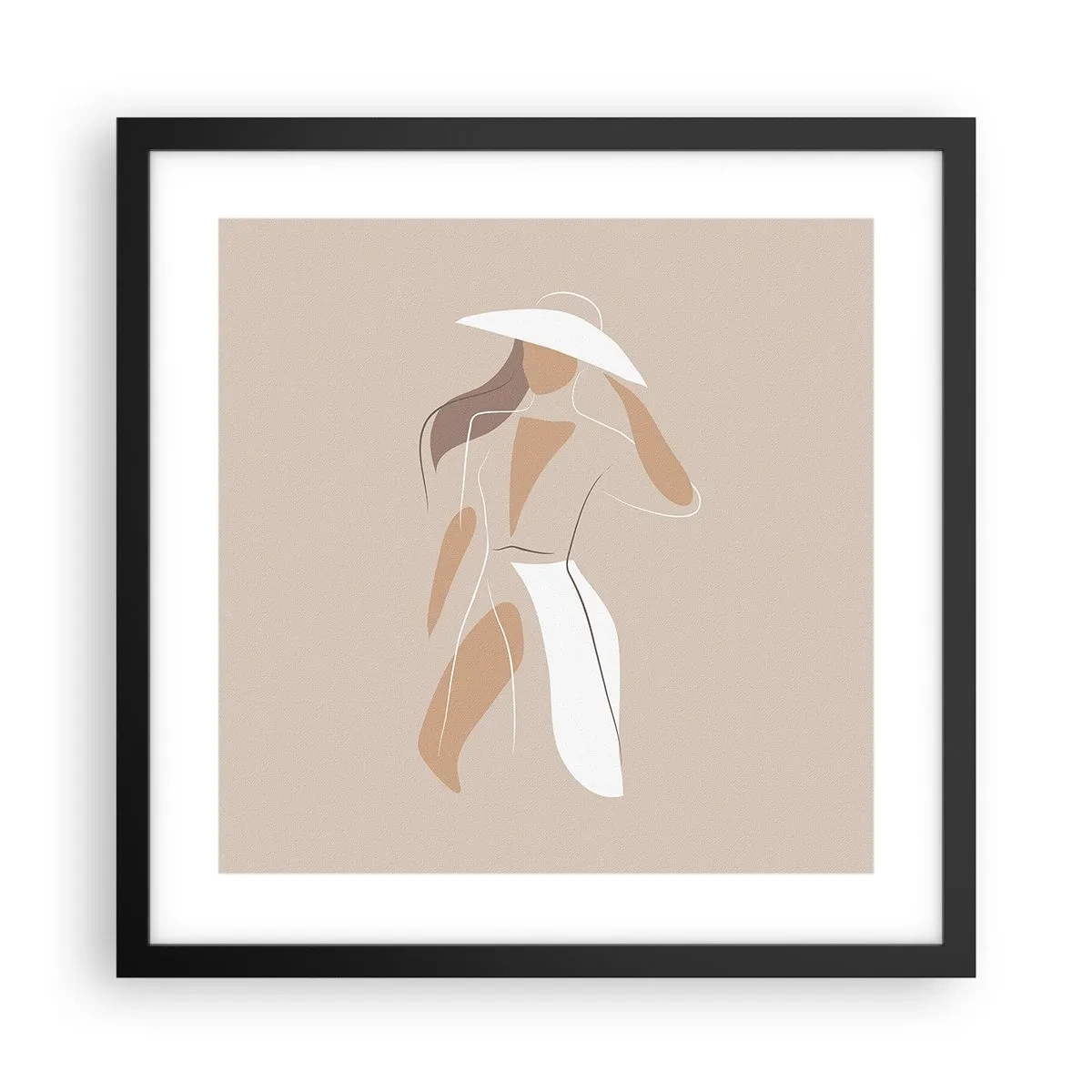 Plakát v černém rámu - Móda je zábava - 40x40 cm