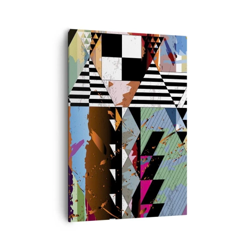 Obraz na plátně - Geometricky a organicky - 70x100 cm