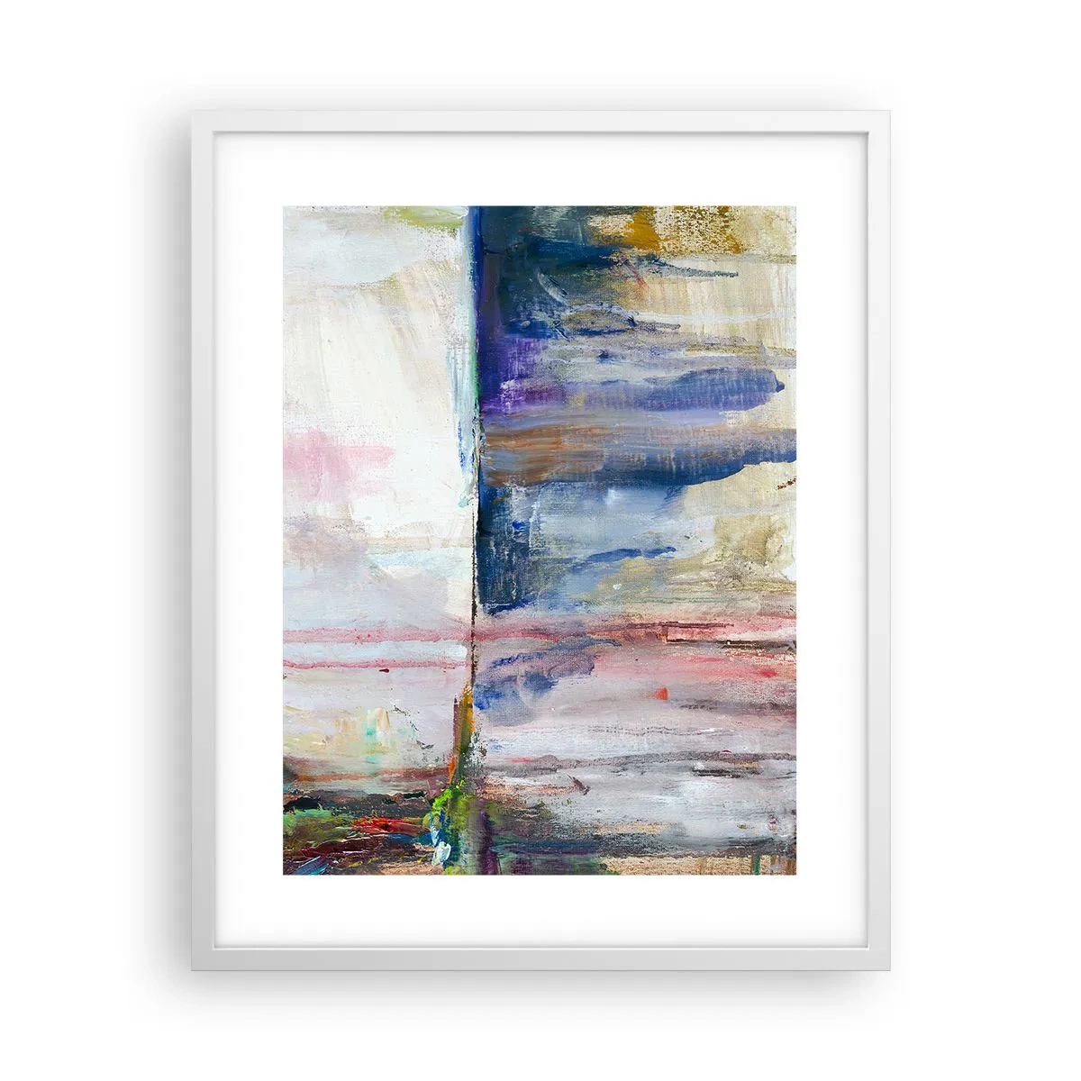 Plakát v bílém rámu - Barevné dojmy a asociace - 40x50 cm