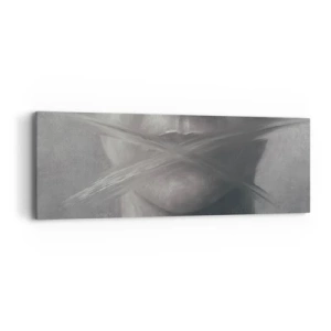 Obraz na plátně - Ani slovo - 90x30 cm