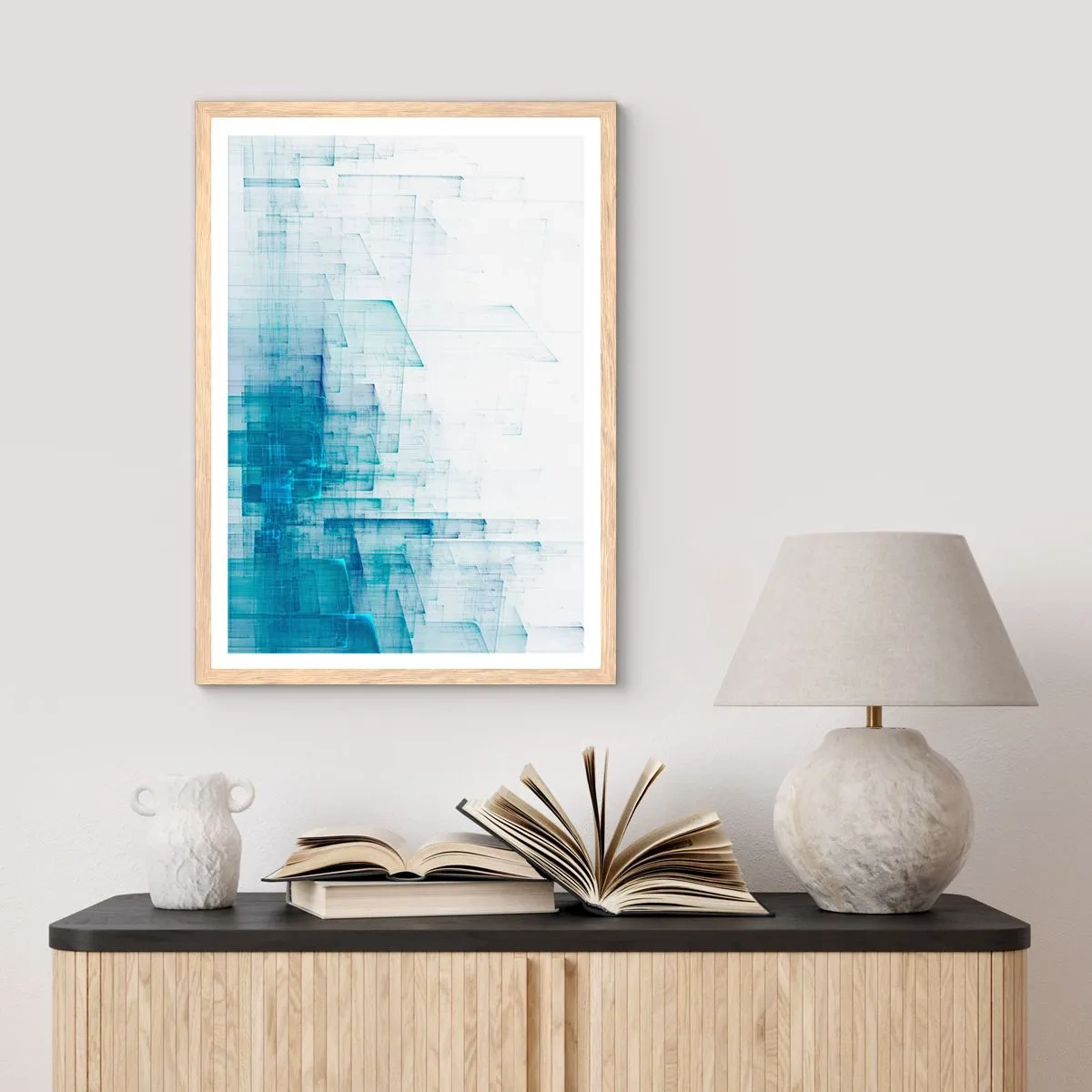 Plakát v rámu světlý dub - Jak se stal prostor - 40x50 cm
