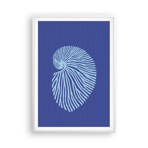 Plakát v bílém rámu - Zrození mušle - 70x100 cm