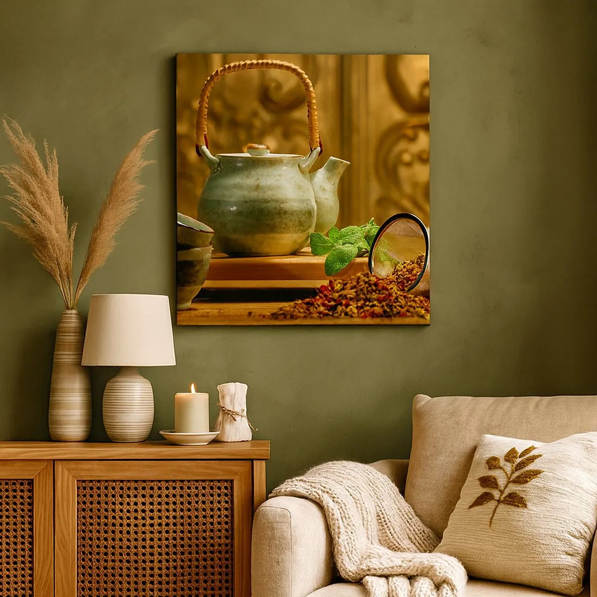 Obraz na plátně - Traktát o pití čaje - 30x30 cm